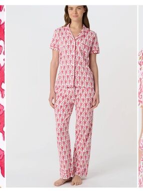 Roller Rabbit Fiora Pajamas Pink Monkey